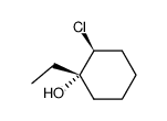(+/-)-1-ethyl-2t-chloro-cyclohexan-r-ol结构式