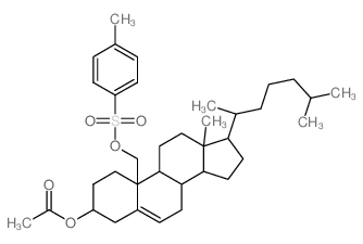 Cholest-5-ene-3,19-diol, 3-acetate 19- (4-methylbenzenesulfonate), (3.beta.)- Structure