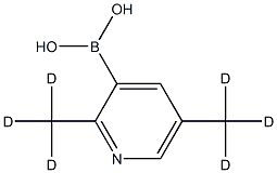 (2,5-bis(methyl-d3)pyridin-3-yl)boronic acid结构式