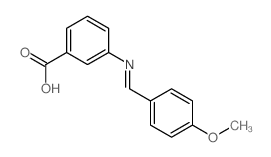 Benzoic acid,3-[[(4-methoxyphenyl)methylene]amino]- Structure