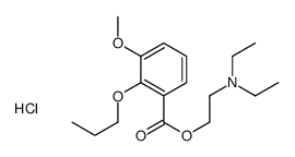 diethyl-[2-(3-methoxy-2-propoxybenzoyl)oxyethyl]azanium,chloride Structure