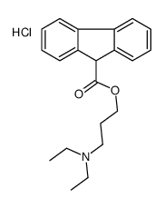 diethyl-[3-(9H-fluorene-9-carbonyloxy)propyl]azanium,chloride结构式