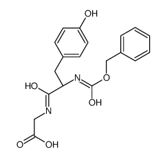 2-[[(2S)-3-(4-hydroxyphenyl)-2-(phenylmethoxycarbonylamino)propanoyl]amino]acetic acid Structure