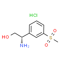 (S)-2-Amino-2-(3-(methylsulfonyl)phenyl)ethan-1-ol hydrochloride Structure
