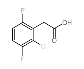 2-Chloro-3,6-difluorophenylacetic acid Structure