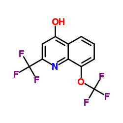 8-(三氟甲氧基)-2-(三氟甲基)喹啉-4-醇结构式