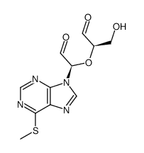 (R)-3-Hydroxy-2-[(R)-1-(6-methylsulfanyl-purin-9-yl)-2-oxo-ethoxy]-propionaldehyde Structure