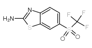 2-氨基-6-(三氟甲烷磺酰基)苯并噻唑结构式