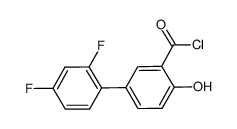 2',4'-difluoro-4-hydroxy-[1,1'-biphenyl]-3-carbonyl chloride Structure