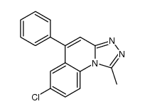 7-Chloro-1-methyl-5-phenyl-s-triazolo[4,3-a]quinoline结构式