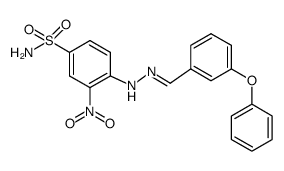 3-硝基-4-(2-(3-泵氧基苄叉)肼基)苯磺酰胺结构式