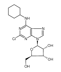 Adenosine, 2-chloro-N-cyclohexyl-结构式