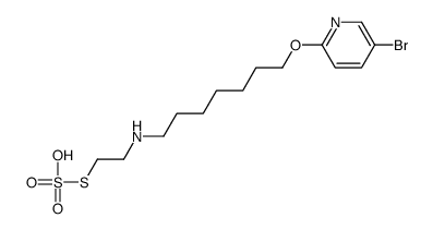 5-bromo-2-[7-(2-sulfosulfanylethylamino)heptoxy]pyridine结构式