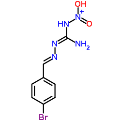 Guanidine, 1-[(p-bromobenzylidene)amino]-3-nitro- structure