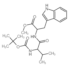 methyl 3-(1H-indol-3-yl)-2-[[3-methyl-2-(tert-butoxycarbonylamino)butanoyl]amino]propanoate结构式