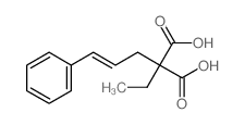 Propanedioic acid,2-ethyl-2-(3-phenyl-2-propen-1-yl)- Structure