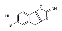 6-bromo-4H-indeno[1,2-d][1,3]thiazol-2-amine,hydroiodide Structure