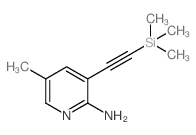 5-甲基-3-((三甲基甲硅烷基)乙炔基)吡啶-2-胺结构式