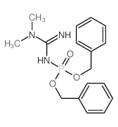 Phosphoramidic acid,[(dimethylamino)iminomethyl]-, bis(phenylmethyl) ester (9CI) Structure