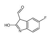 5-fluoro-2-oxo-1,3-dihydroindole-3-carbaldehyde Structure