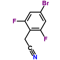 (4-Bromo-2,6-difluorophenyl)acetonitrile Structure