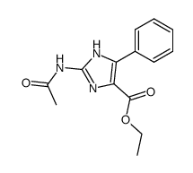 2-acetylamino-5-phenyl-1(3)H-imidazole-4-carboxylic acid ethyl ester Structure
