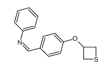 N-phenyl-1-[4-(thietan-3-yloxy)phenyl]methanimine Structure