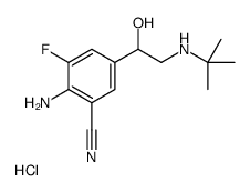 [2-(4-amino-3-cyano-5-fluorophenyl)-2-hydroxyethyl]-tert-butylazanium,chloride Structure