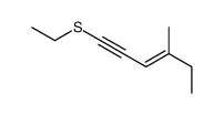 1-ethylsulfanyl-4-methylhex-3-en-1-yne Structure