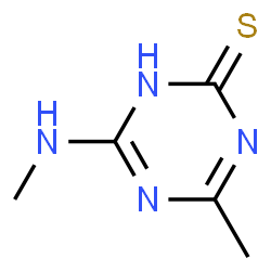 1,3,5-Triazine-2(1H)-thione,4-methyl-6-(methylamino)-(9CI)结构式