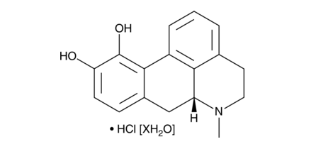 ()-Apomorphine (hydrochloride hydrate)结构式