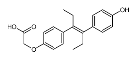 2-[4-[4-(4-hydroxyphenyl)hex-3-en-3-yl]phenoxy]acetic acid结构式