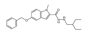 N2-(2-Ethylbutyl)-2-(1-methyl-5-benzyloxyindolyl)-carbohydrazid Structure