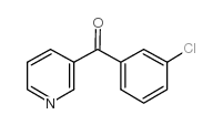 (3-氯苯)(吡啶-3-基)甲酮结构式