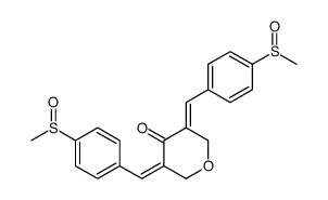 3,5-bis[(4-methylsulfinylphenyl)methylidene]oxan-4-one结构式