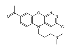 1-[3-chloro-5-[3-(dimethylamino)propyl]pyridazino[3,4-b][1,4]benzoxazin-8-yl]ethanone结构式