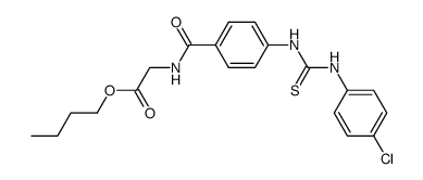 {4-[3-(4-Chloro-phenyl)-thioureido]-benzoylamino}-acetic acid butyl ester Structure