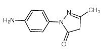 1-(4-氨基苯基)-3-甲基-1H-吡唑-5(4h)-酮结构式