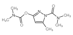 2-二甲基氨基甲酰基-3-甲基-5-吡唑基-N,N-二甲基氨基甲酸酯结构式
