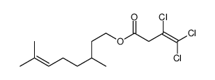 3,7-dimethyloct-6-enyl 3,4,4-trichlorobut-3-enoate Structure
