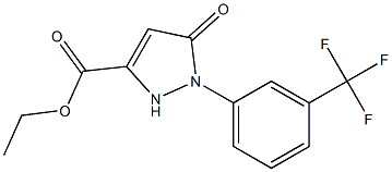 5-oxo-1-(3-trifluoromethyl-phenyl)-2,5-dihydro-1H-pyrazole-3-carboxylic acid ethyl ester结构式