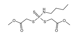 S,S-bis(methoxycarbonylmethyl) butylphosphoramidotrithioate结构式