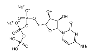 胞嘧啶核苷5`-三磷酸二钠盐水合物结构式