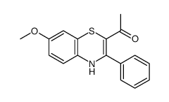 1-(7-methoxy-3-phenyl-4H-1,4-benzothiazin-2-yl)ethanone Structure