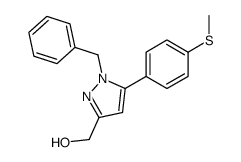 [1-benzyl-5-(4-methylsulfanylphenyl)pyrazol-3-yl]methanol Structure