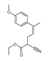 ethyl 2-cyano-5-(4-methoxyphenyl)hex-4-enoate结构式
