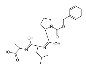 (2S)-2-[[(2S)-4-methyl-2-[[(2S)-1-phenylmethoxycarbonylpyrrolidine-2-carbonyl]amino]pentanoyl]amino]propanoic acid Structure