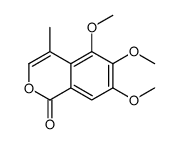 5,6,7-trimethoxy-4-methylisochromen-1-one结构式