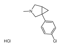 (-)-1-(p-Chlorophenyl)-3-methyl-3-azabicyclo[3.1.0]hexane hydrochloride Structure