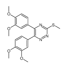 5,6-Bis(3,4-dimethoxyphenyl)-3-methylthio-1,2,4-triazine结构式